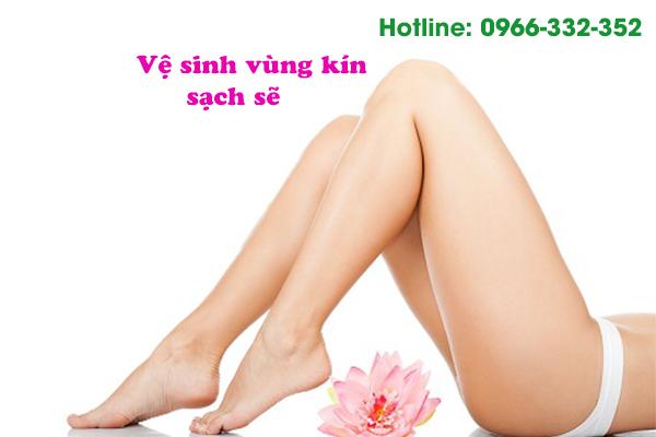 vệ sinh vùng kín sạch sẽ