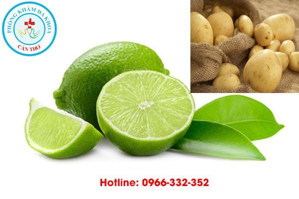 chanh kết hợp với khoai tây trị hôi nách